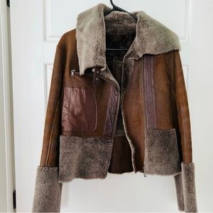 100% Genuine Shearling Leather Jacket - “Bod + Christensen” - Warm + Fashionable